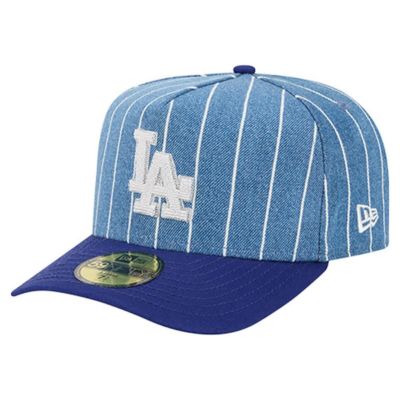 New Era Men's MLB Blue/Royal Los Angeles Dodgers Parallel A-Frame 59FIFTY Fitted Hat, Blue, 8