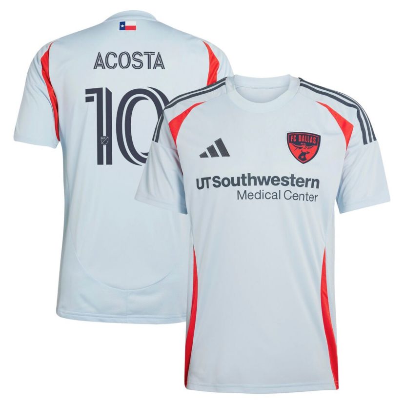 MLS Luciano Acosta Light FC Dallas 2025 The Inferno Kit Replica Player Jersey