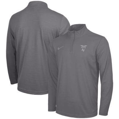 Men's NCAA Nike Air Force Falcons APLS Fighting Falcon Collection Dri-FIT Intensity Quarter-Zip Pullover, Grey, XL