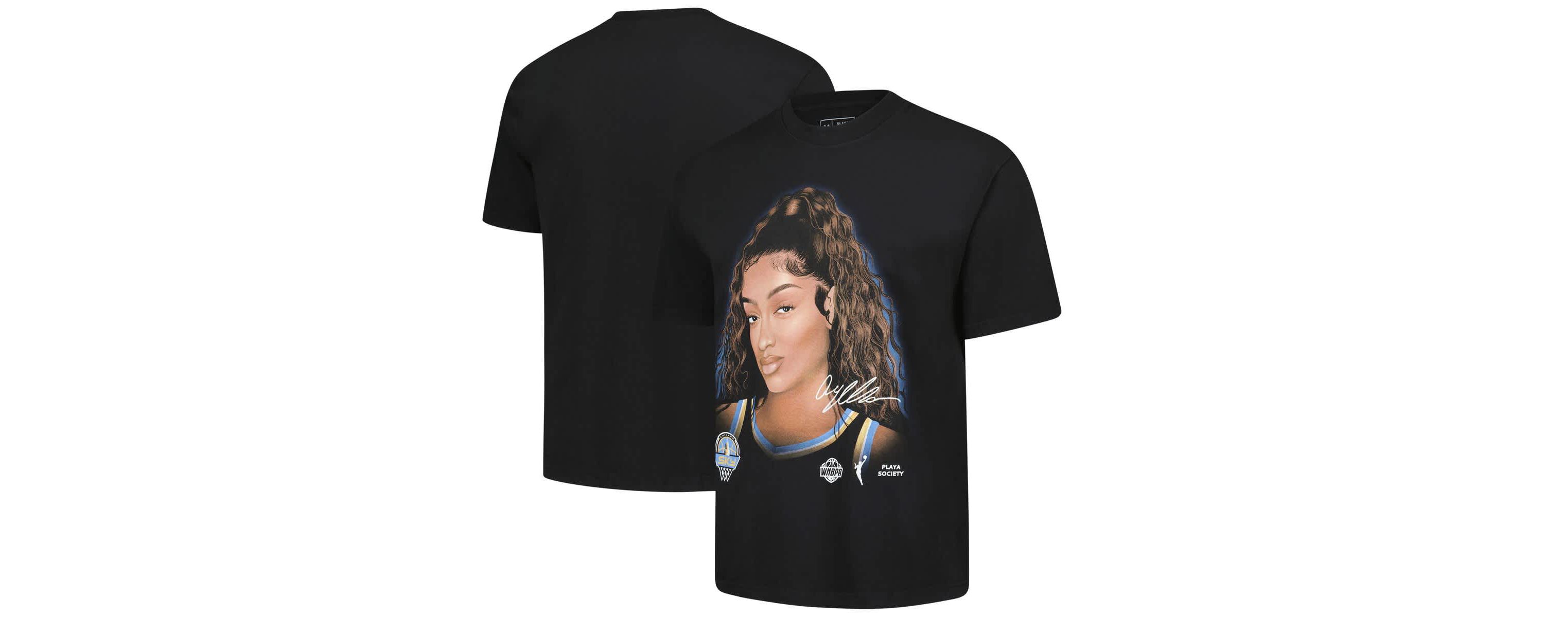 WNBA Unisex Angel Reese Chicago Sky Sketch T-Shirt