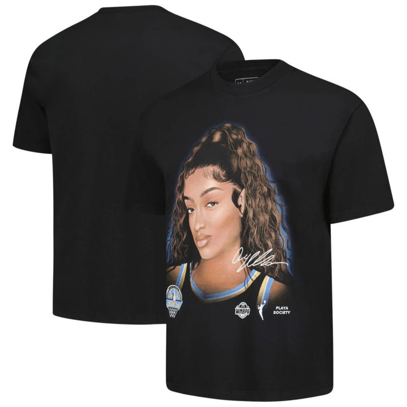WNBA Unisex Angel Reese Chicago Sky Sketch T-Shirt