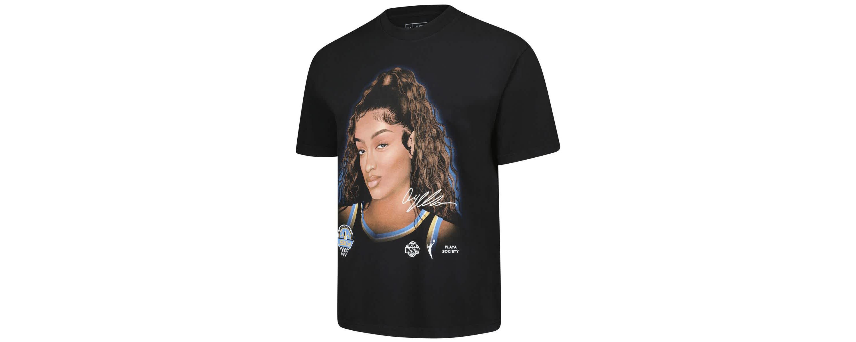 WNBA Unisex Angel Reese Chicago Sky Sketch T-Shirt