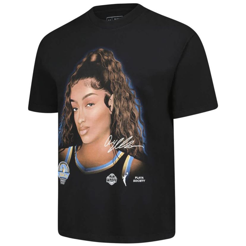 WNBA Unisex Angel Reese Chicago Sky Sketch T-Shirt