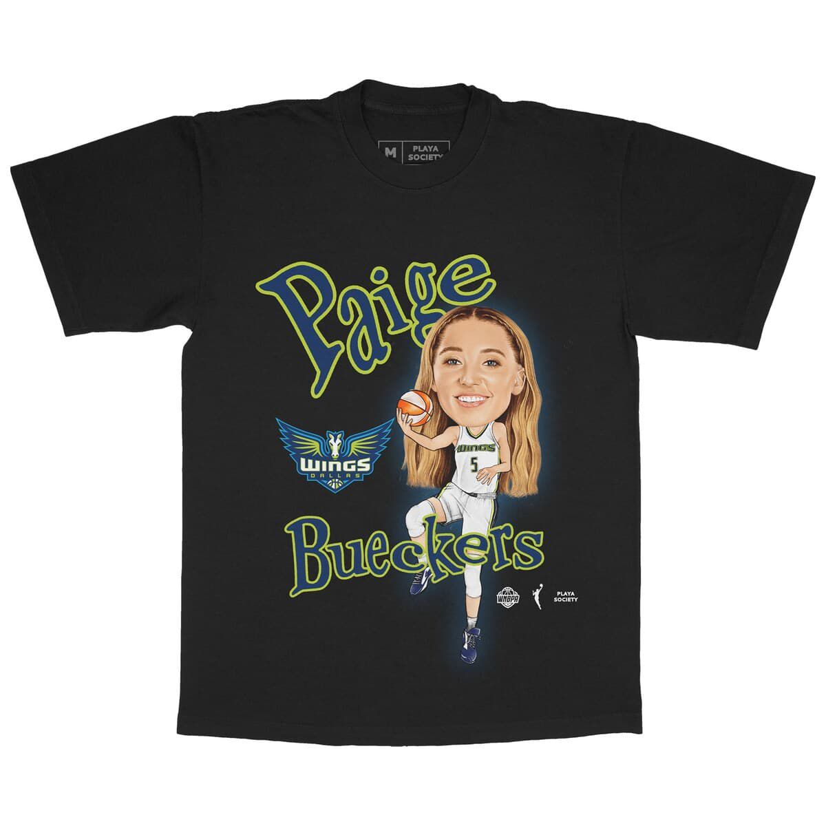 WNBA Unisex Paige Bueckers Dallas Wings Sketch T-Shirt