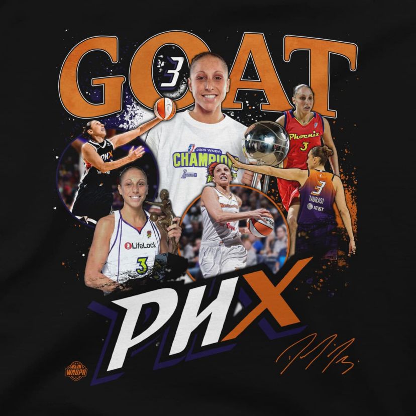 WNBA Unisex Diana Taurasi Phoenix Mercury Greatest Of All Time Retirement T-Shirt