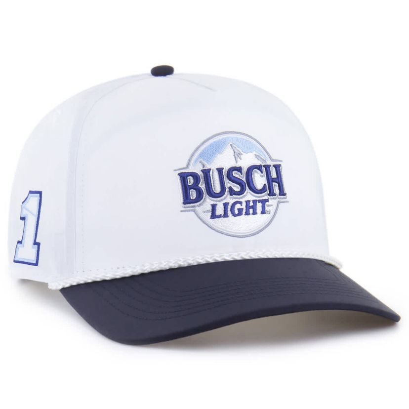 NASCAR White/Navy Ross Chastain brrr° Busch Light Rope Hitch Adjustable Hat