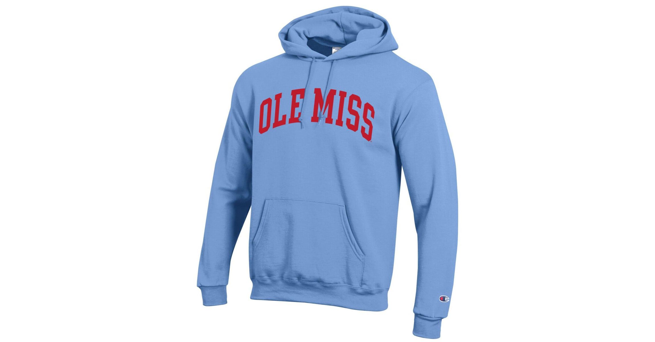 NCAA Powder Ole Miss Rebels Basic Arch Fleece Pullover Hoodie