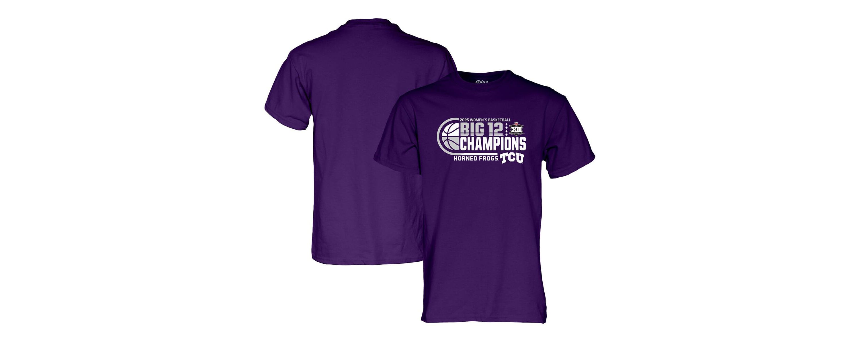 NCAA TCU Horned Frogs 2025 Big 12 Basketball Conference Tournament s Locker Room T-Shirt