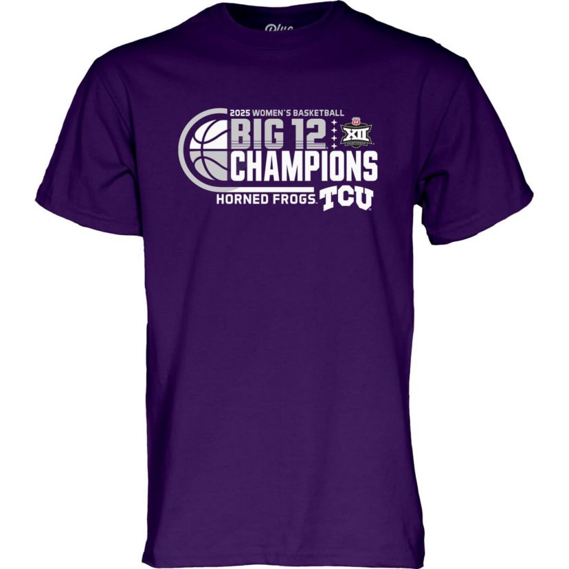 NCAA TCU Horned Frogs 2025 Big 12 Basketball Conference Tournament s Locker Room T-Shirt
