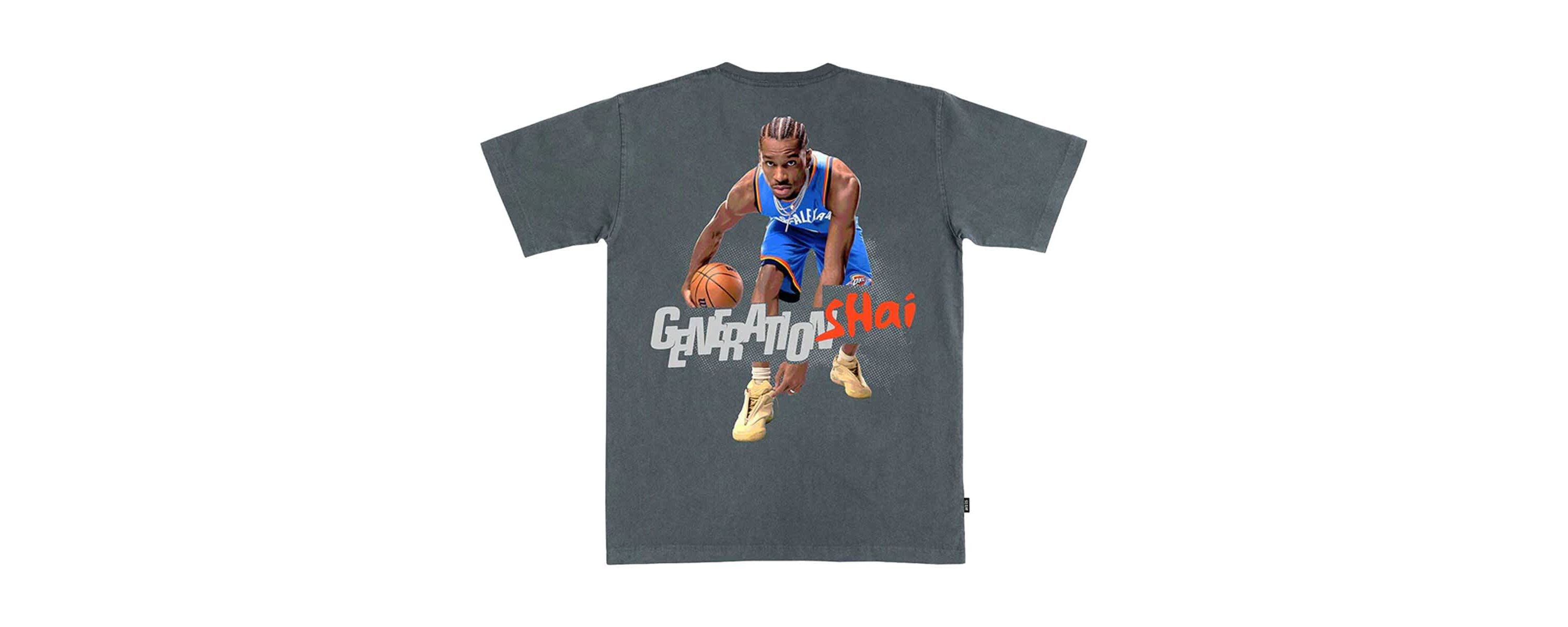 NBA Unisex SLAM Shai Gilgeous-Alexander Oklahoma City Thunder February/March 2025 Cover Graphic Remix T-Shirt