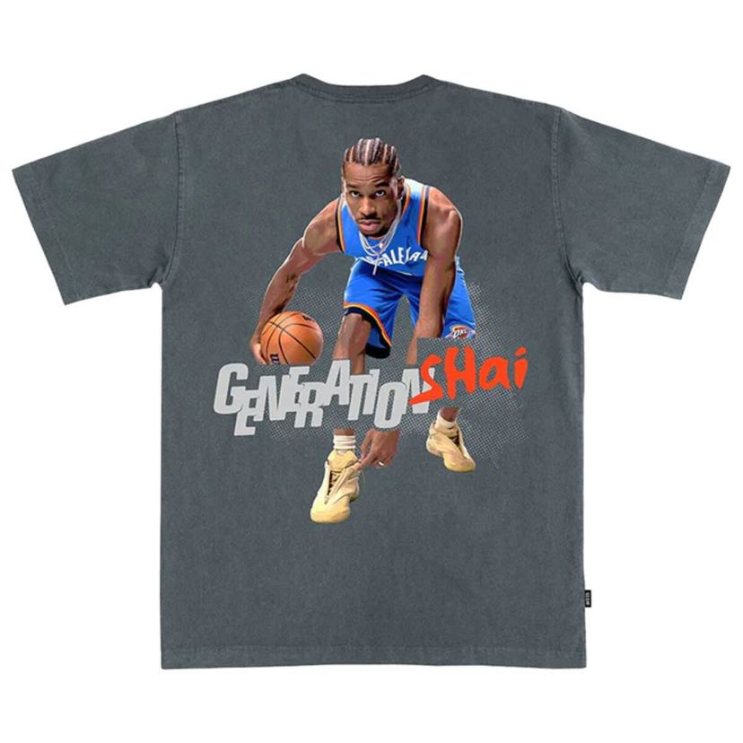 NBA Unisex SLAM Shai Gilgeous-Alexander Oklahoma City Thunder February/March 2025 Cover Graphic Remix T-Shirt