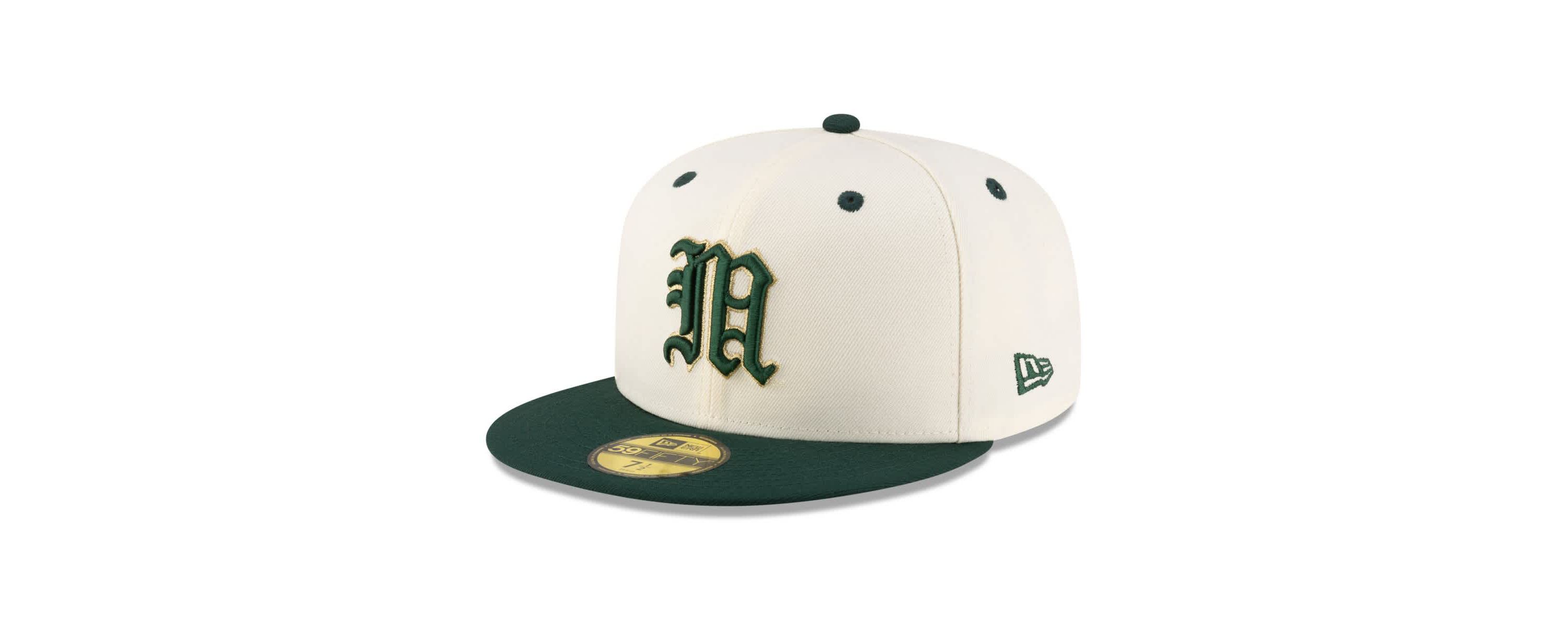 Miami (FL) Hurricanes NCAA Cream/Green Miami Hurricanes On-Field 59FIFTY Fitted Hat