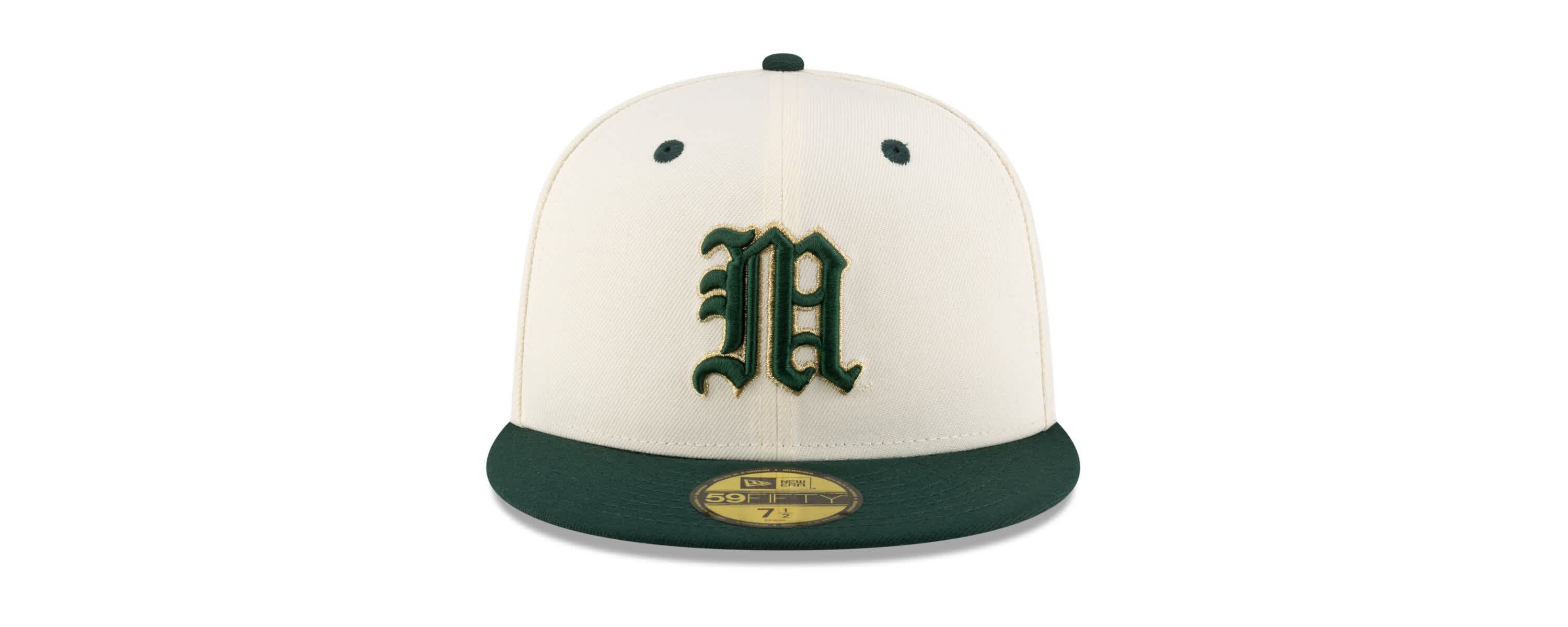 Miami (FL) Hurricanes NCAA Cream/Green Miami Hurricanes On-Field 59FIFTY Fitted Hat
