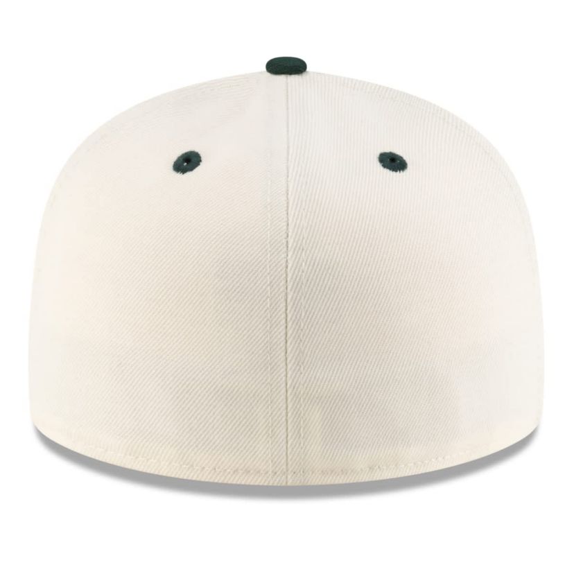 Miami (FL) Hurricanes NCAA Cream/Green Miami Hurricanes On-Field 59FIFTY Fitted Hat
