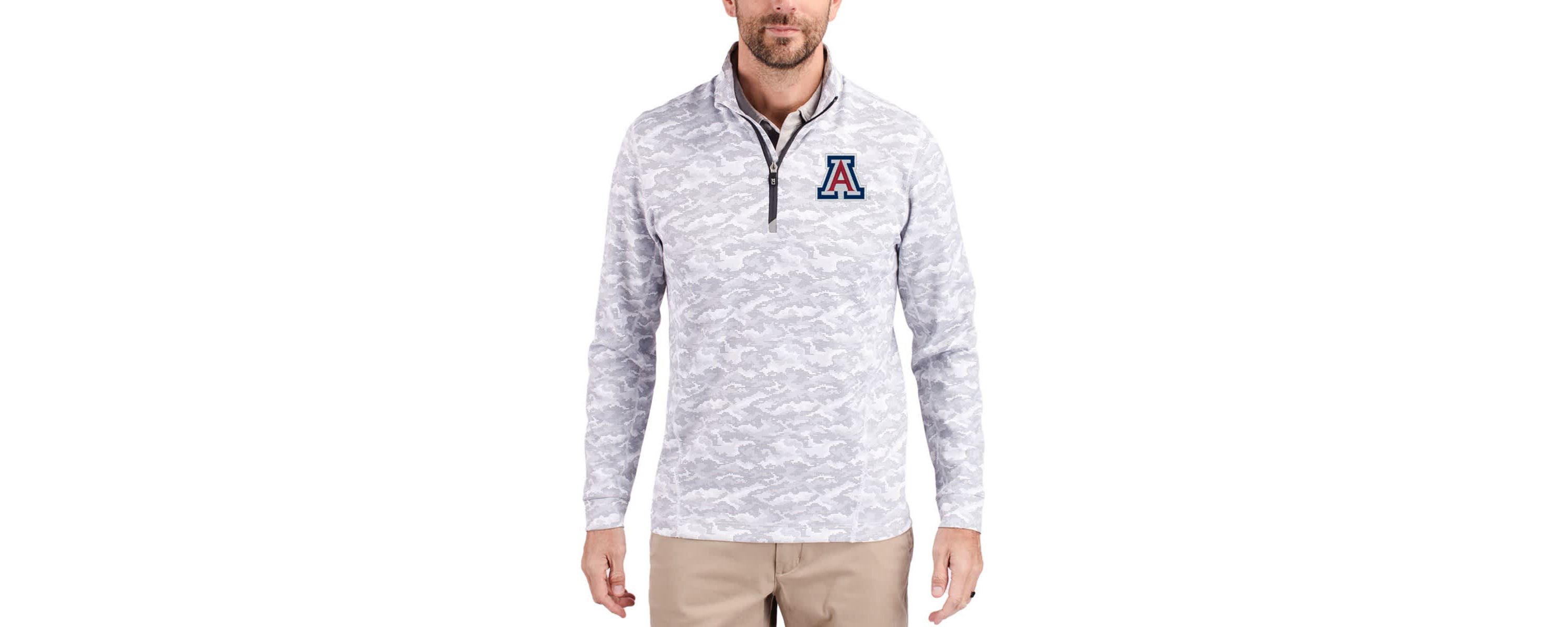 NCAA Arizona Wildcats Traverse Stretch Eco DryTec Tri-Blend Quarter-Zip Pullover