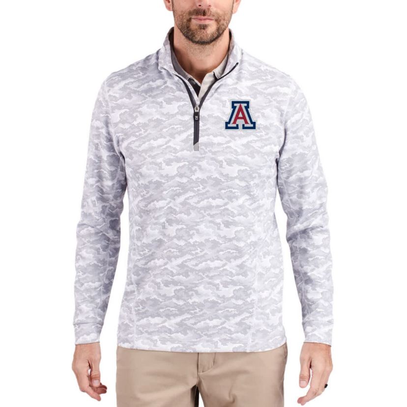 NCAA Arizona Wildcats Traverse Stretch Eco DryTec Tri-Blend Quarter-Zip Pullover