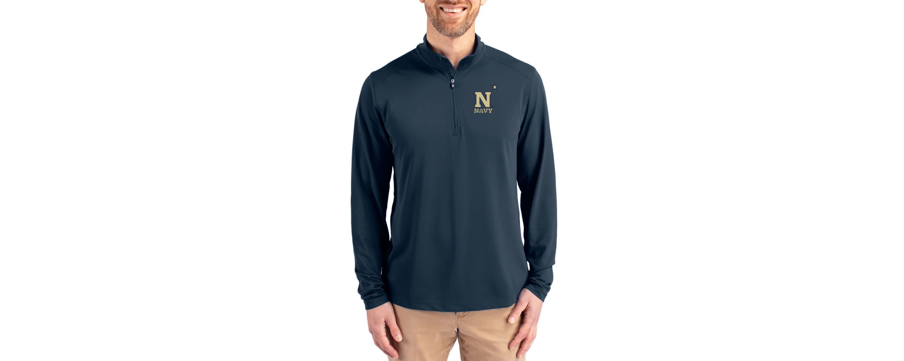 Navy Midshipmen NCAA Midshipmen Virtue DryTec Quarter-Zip Pullover