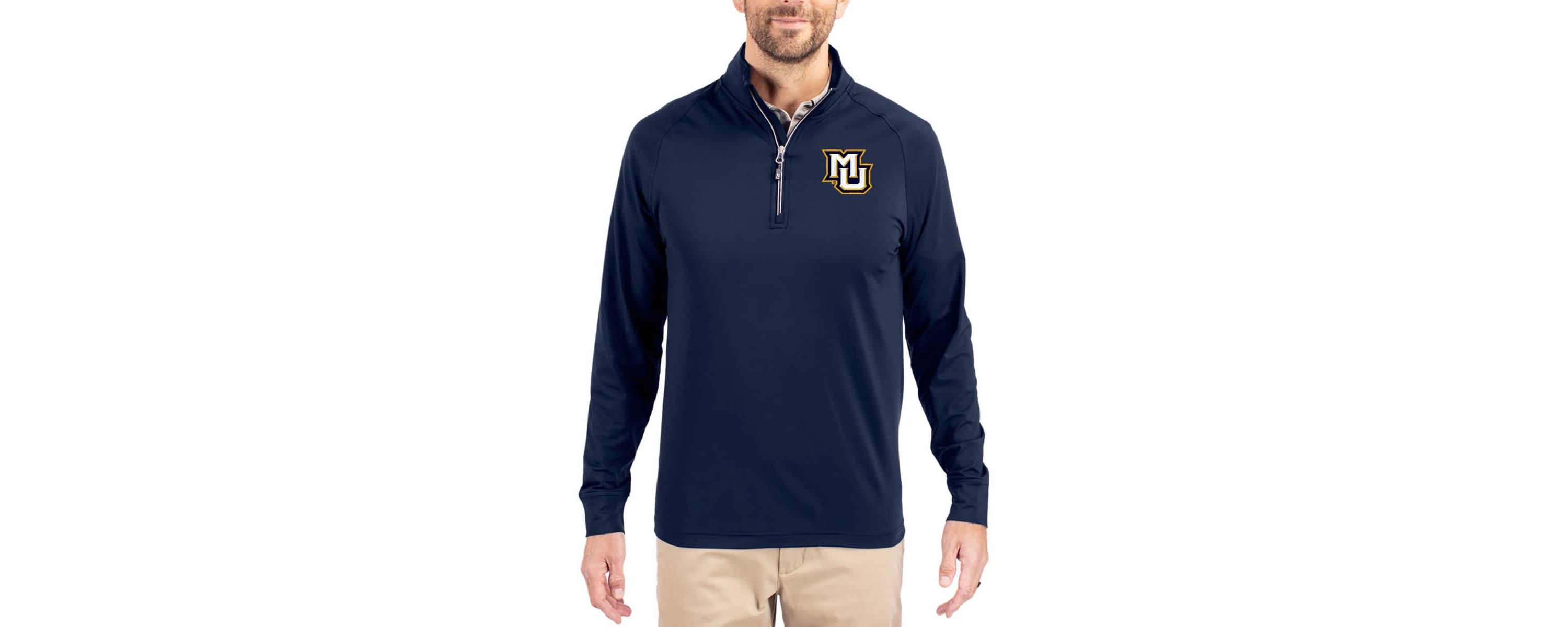 NCAA Marquette Golden Eagles Adapt Eco Knit Stretch Recycled Quarter-Zip Pullover