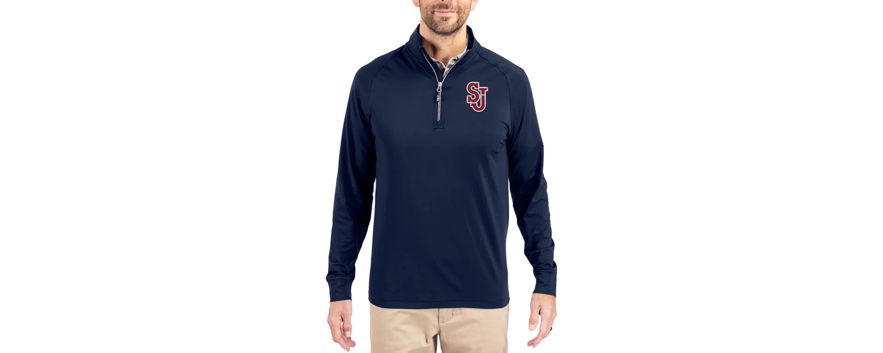 St. Johns Red Storm NCAA St. Johns Storm Adapt Eco Knit Stretch Recycled Quarter-Zip Pullover