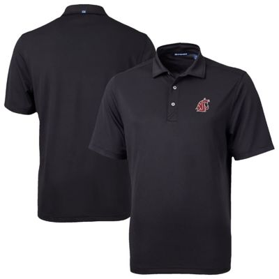 Cutter & Buck Men's NCAA Washington State Cougars Virtue Eco Pique Recycled Polo, Black, 3XL