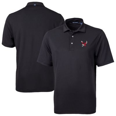 Cutter & Buck Men's NCAA Eastern Washington Eagles Virtue Eco Pique Recycled Polo, Black, 3XL