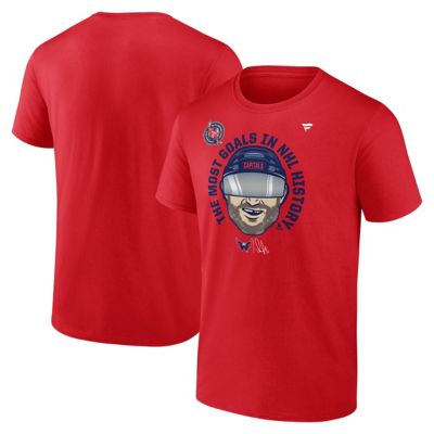 Men's NHL Fanatics Alexander Ovechkin Athletic Washington Capitals NHL All-Time Leading Goal Scorer Caricature T-Shirt