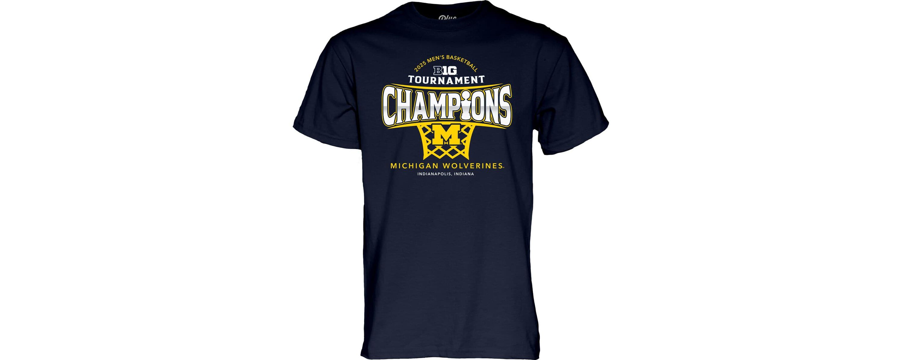 NCAA Michigan Wolverines 2025 Big Ten Basketball Conference Tournament s Locker Room T-Shirt