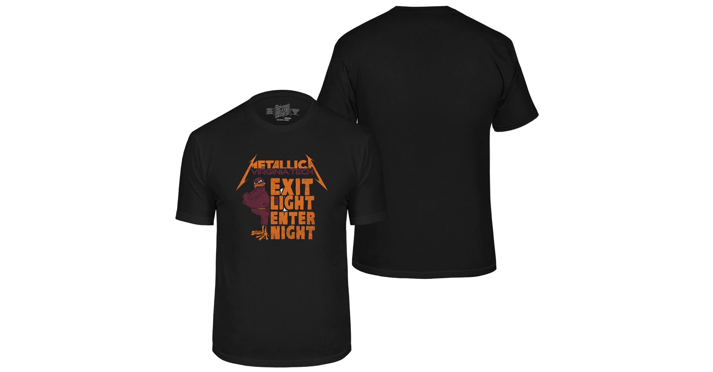 NCAA Virginia Tech Hokies Metallica Retro T-Shirt