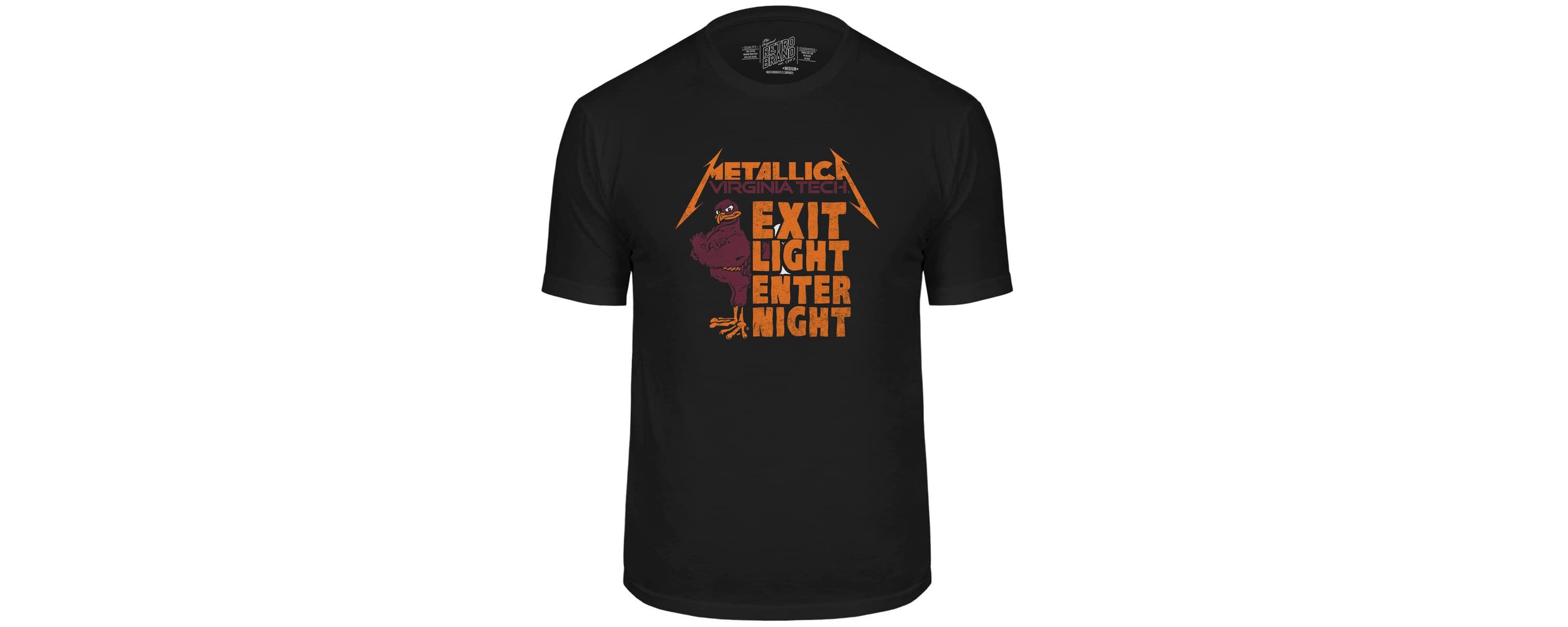 NCAA Virginia Tech Hokies Metallica Retro T-Shirt