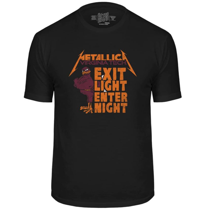 NCAA Virginia Tech Hokies Metallica Retro T-Shirt