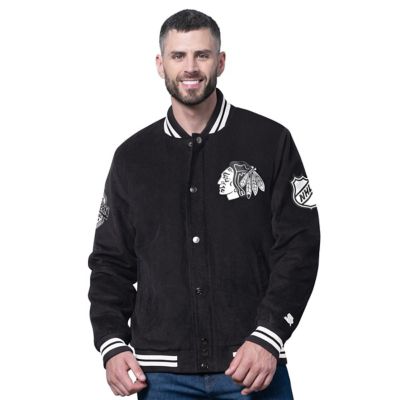 Starter Men's NHL Chicago Blackhawks Blackout Varsity Jacket