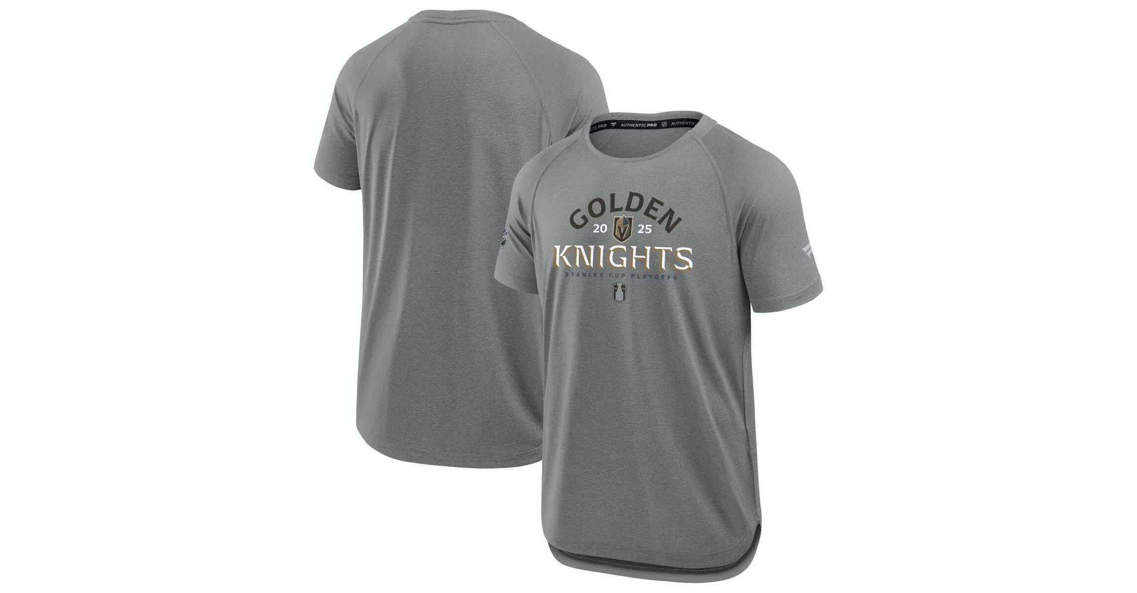 NHL Fanatics Vegas Golden Knights 2025 Stanley Cup Playoffs Authentic Pro Rink Performance T-Shirt