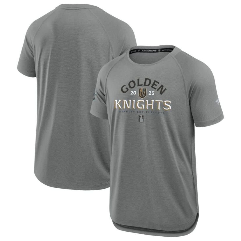 NHL Fanatics Vegas Golden Knights 2025 Stanley Cup Playoffs Authentic Pro Rink Performance T-Shirt