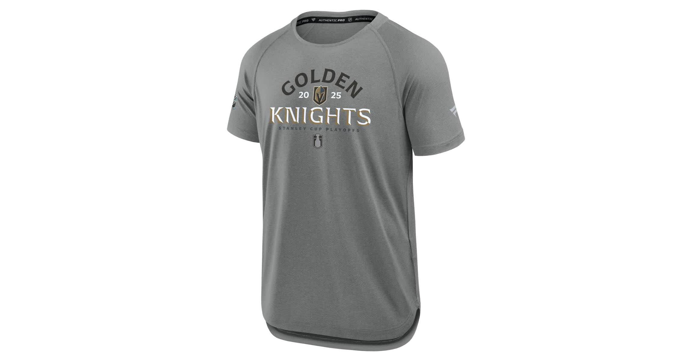 NHL Fanatics Vegas Golden Knights 2025 Stanley Cup Playoffs Authentic Pro Rink Performance T-Shirt