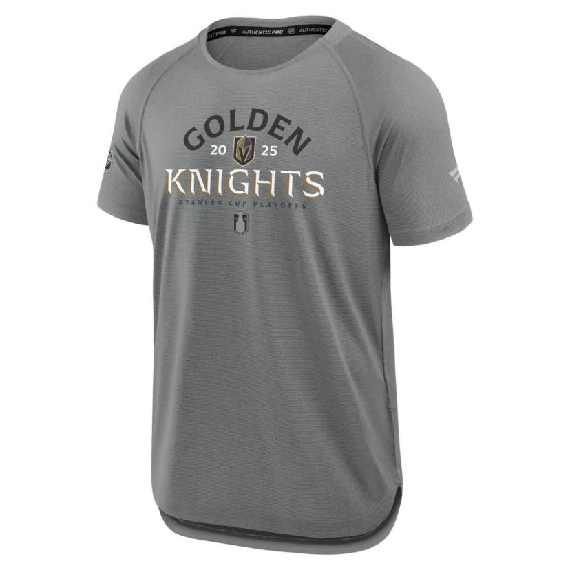 NHL Fanatics Vegas Golden Knights 2025 Stanley Cup Playoffs Authentic Pro Rink Performance T-Shirt