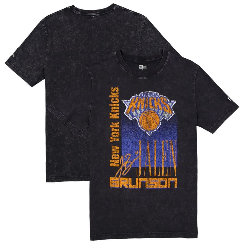 NBA Jalen Brunson New York Knicks Full Court Press Mineral Wash Player T-Shirt