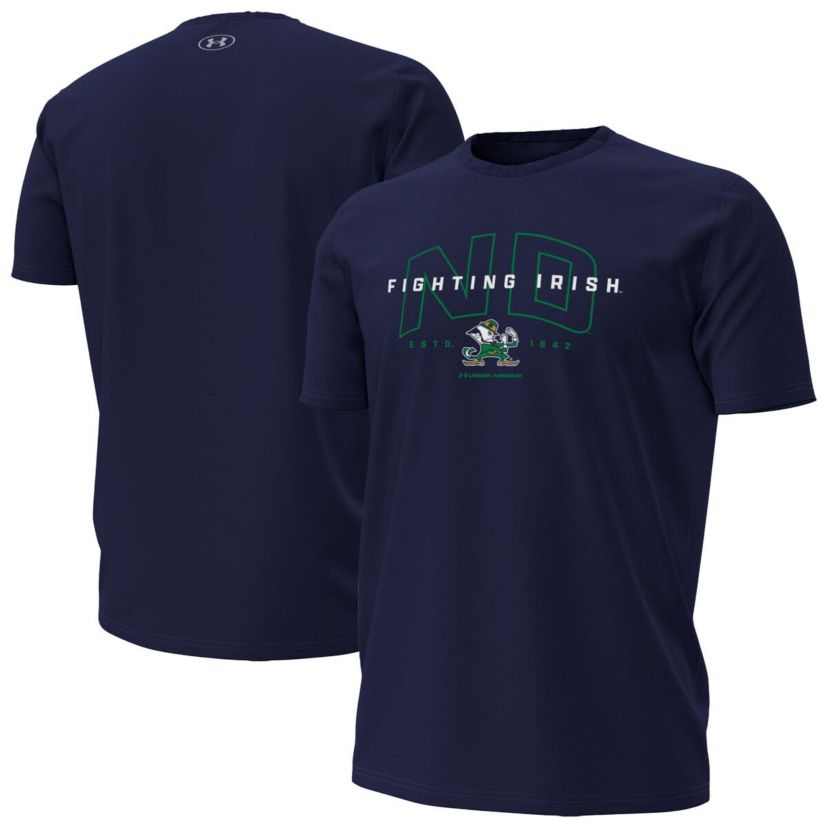 NCAA Under Armour Notre Dame Fighting Irish Overlay Performance T-Shirt