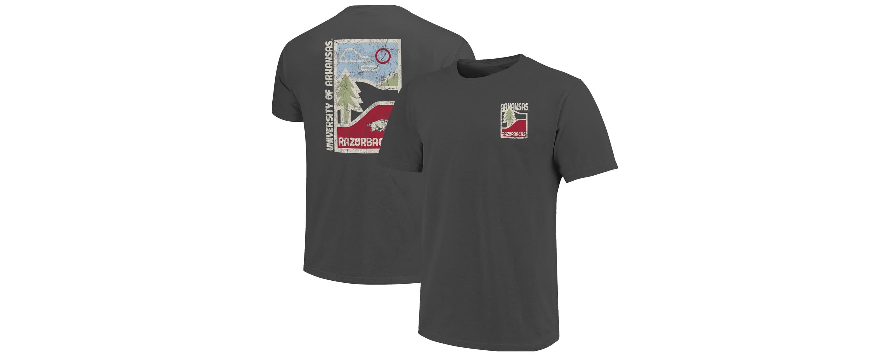 NCAA Arkansas Razorbacks Minimal Vista Distressed Graphics T-Shirt
