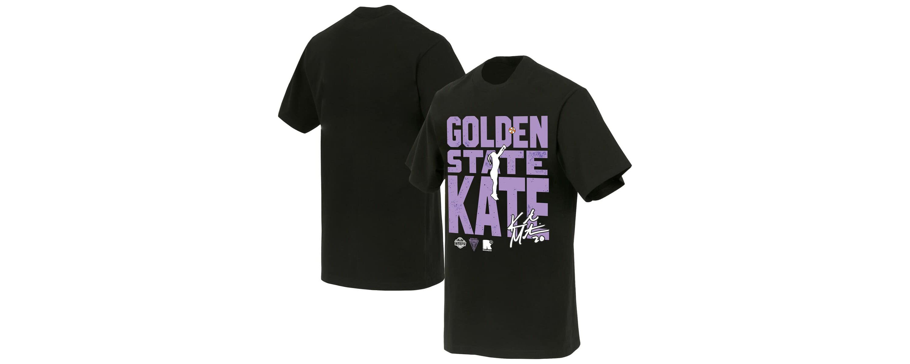 WNBA Unisex Kate Martin Golden State Valkyries Jump Shot Player Signature T-Shirt
