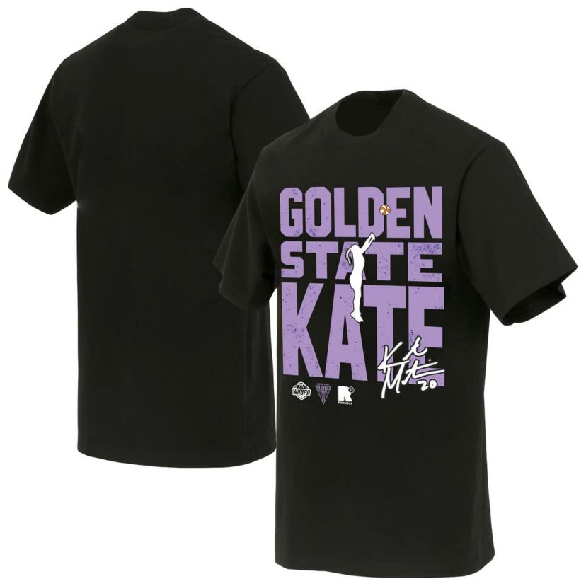 WNBA Unisex Kate Martin Golden State Valkyries Jump Shot Player Signature T-Shirt