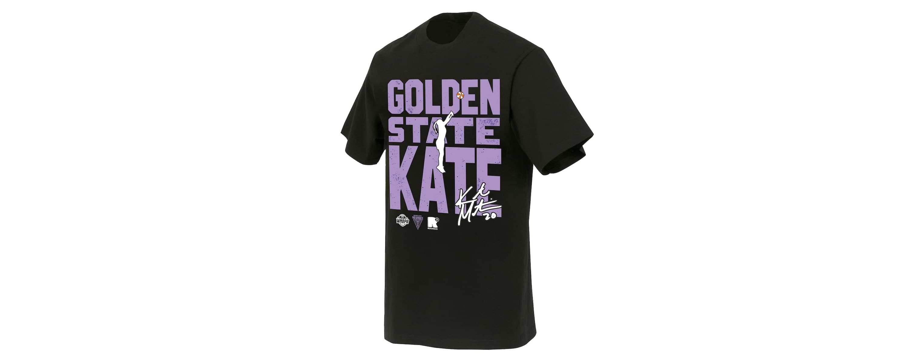 WNBA Unisex Kate Martin Golden State Valkyries Jump Shot Player Signature T-Shirt