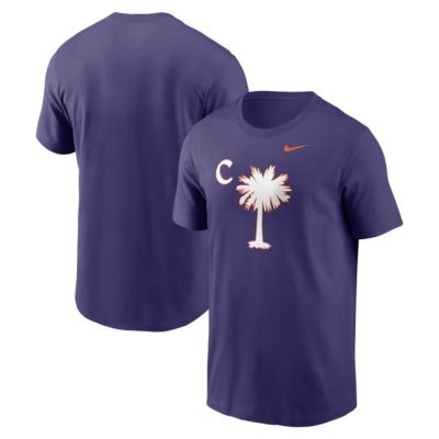 Men's NCAA Nike Clemson Tigers Palmetto C T-Shirt, Purple, 2XL