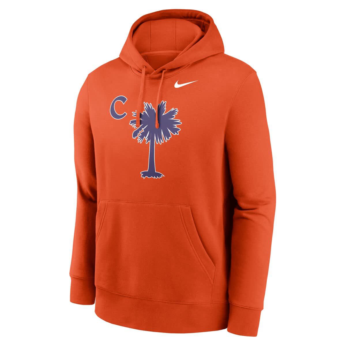 NCAA Nike Clemson Tigers Palmetto C Club Fleece Pullover Hoodie