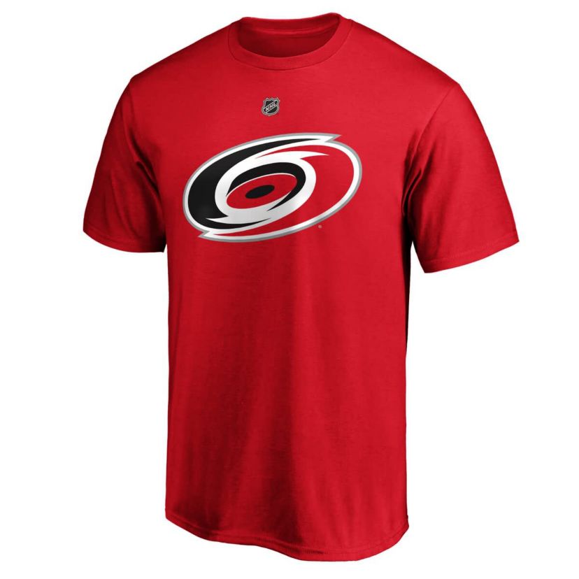 NHL Fanatics Andrei Svechnikov Carolina Hurricanes Authentic Stack Name & Number T-Shirt