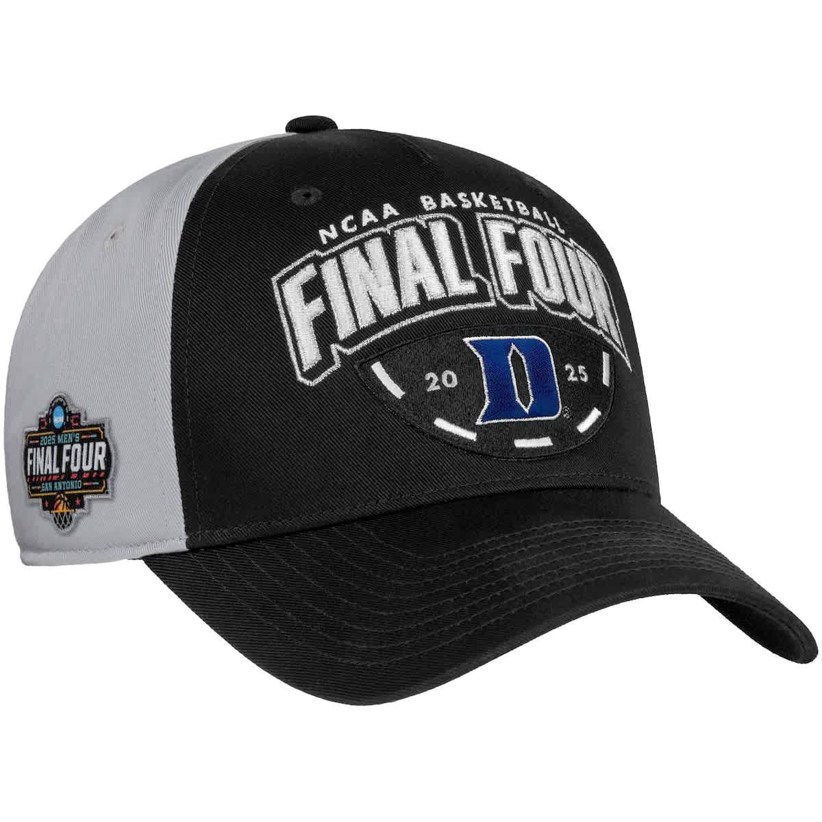 Duke Blue Devils NCAA Nike Black/Gray Duke Devils 2025 NCAA Basketball Tournament March Madness Final Four Regional s Locker Room Adjustable Hat