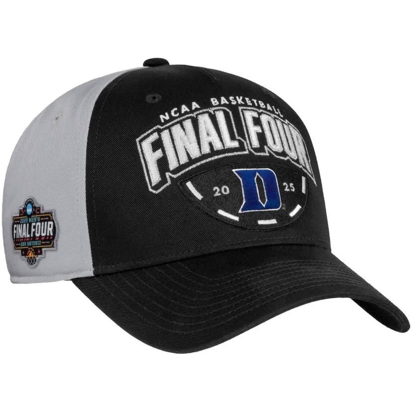 Duke Blue Devils NCAA Nike Black/Gray Duke Devils 2025 NCAA Basketball Tournament March Madness Final Four Regional s Locker Room Adjustable Hat