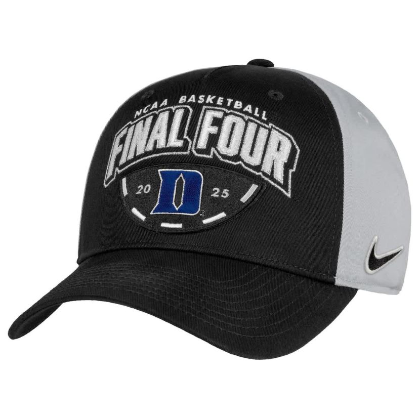 Duke Blue Devils NCAA Nike Black/Gray Duke Devils 2025 NCAA Basketball Tournament March Madness Final Four Regional s Locker Room Adjustable Hat
