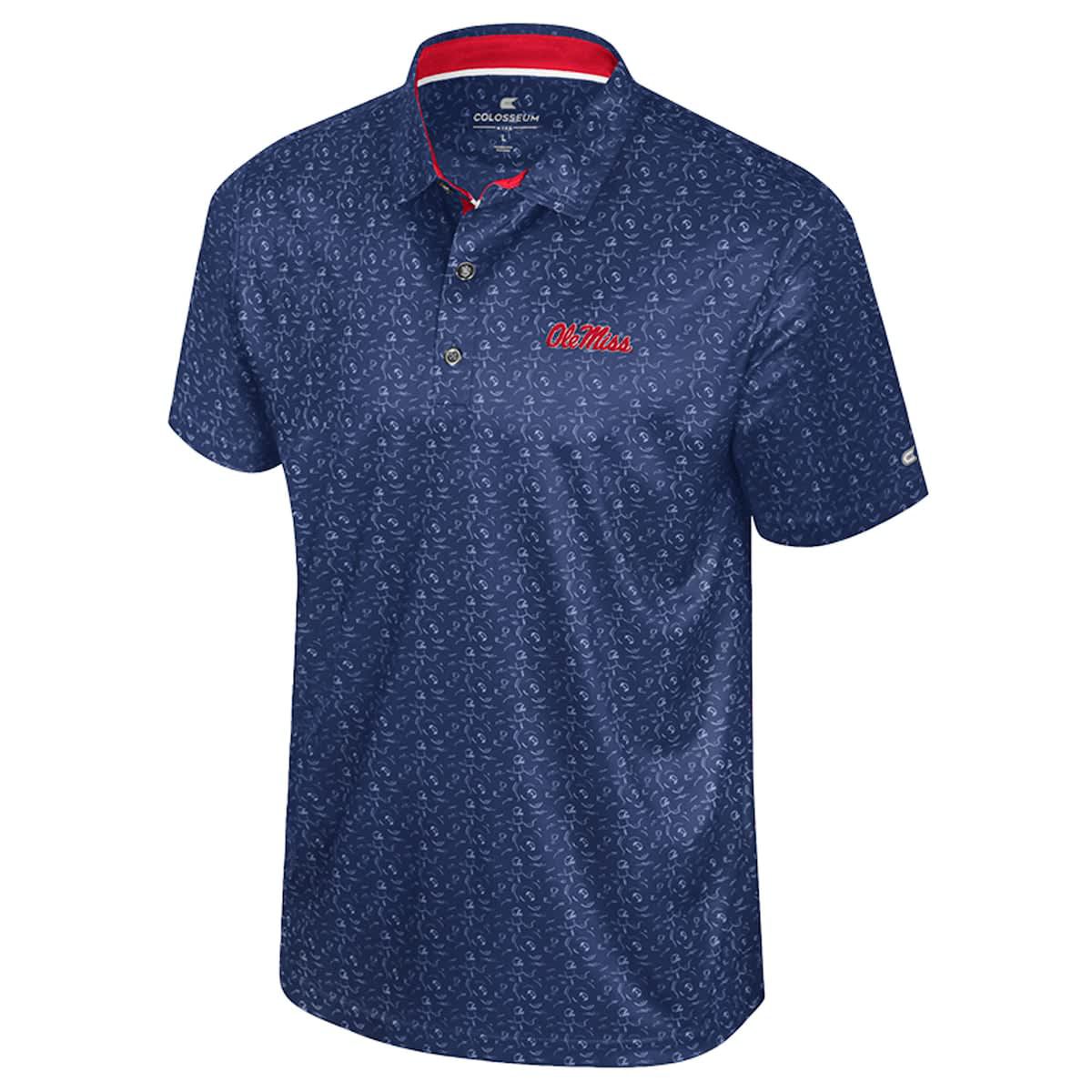 NCAA Ole Miss Rebels Football Print Polo