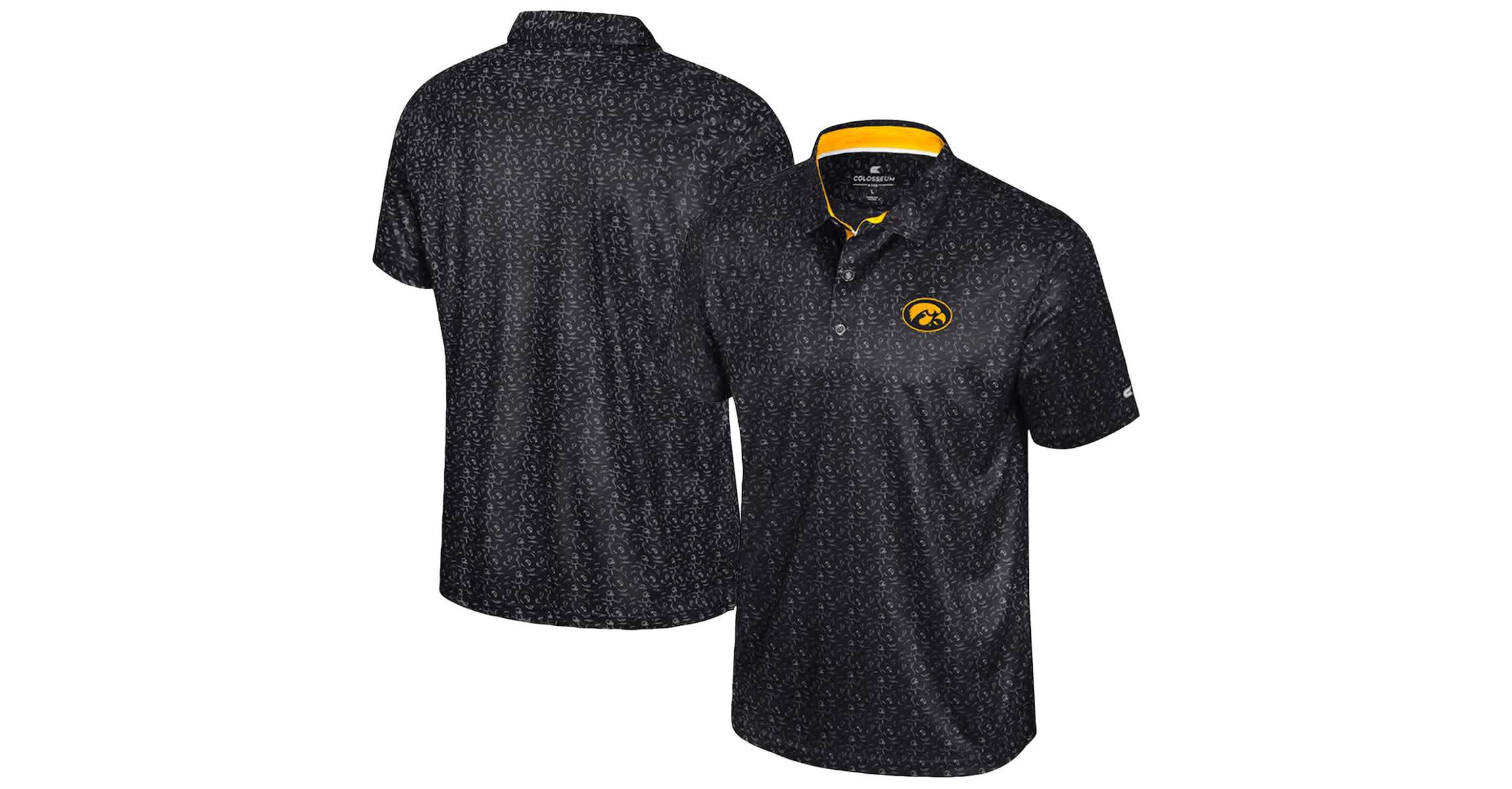 NCAA Iowa Hawkeyes Football Print Polo