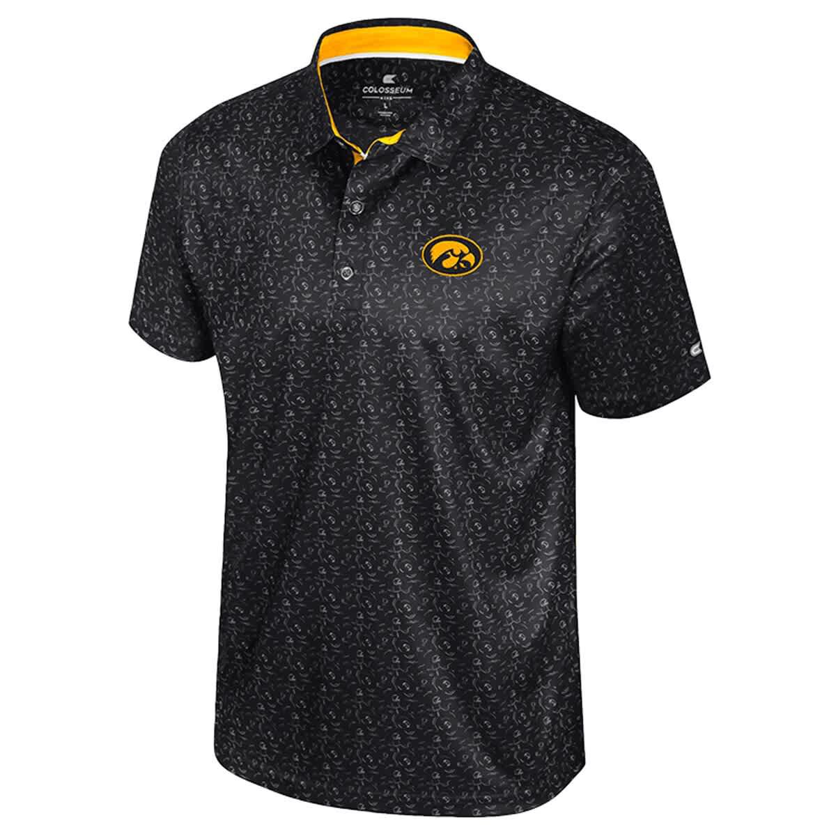 NCAA Iowa Hawkeyes Football Print Polo